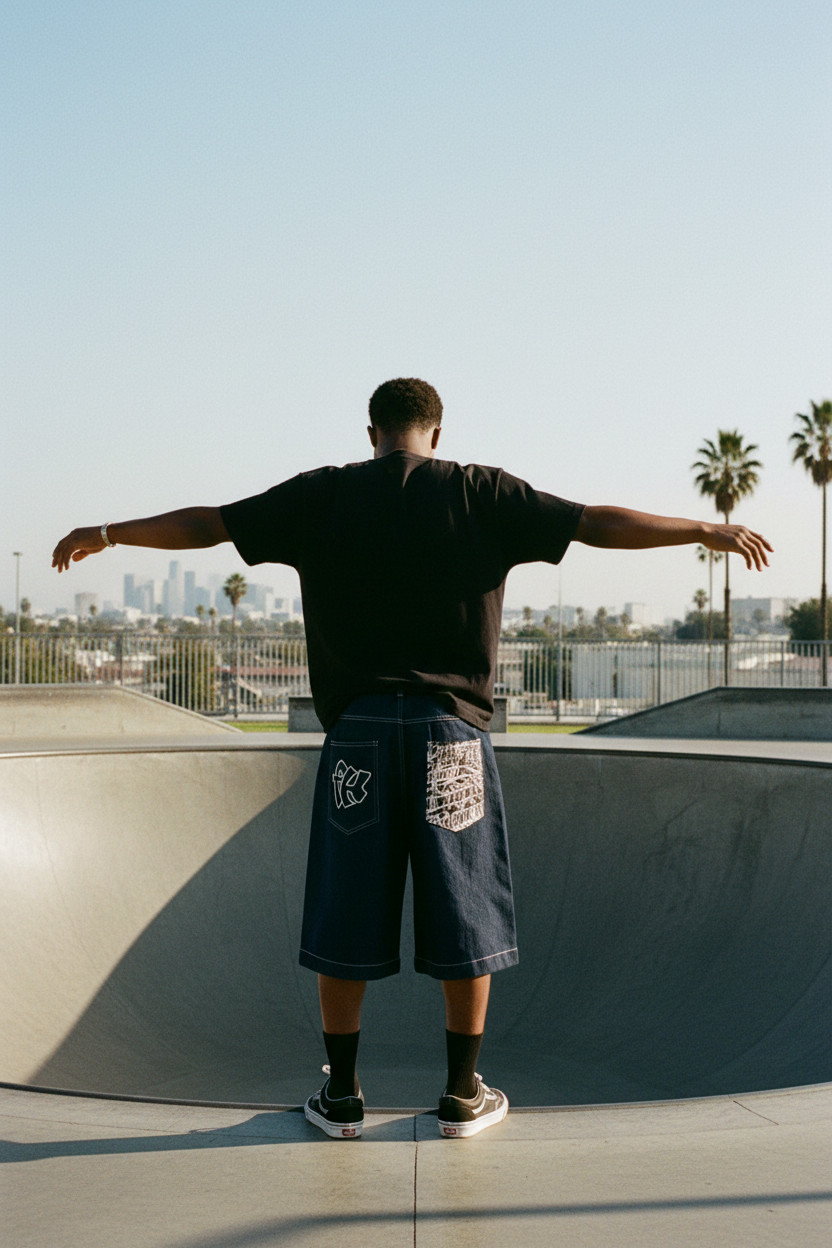 Navy – Black Male, Skate Park Back Shot