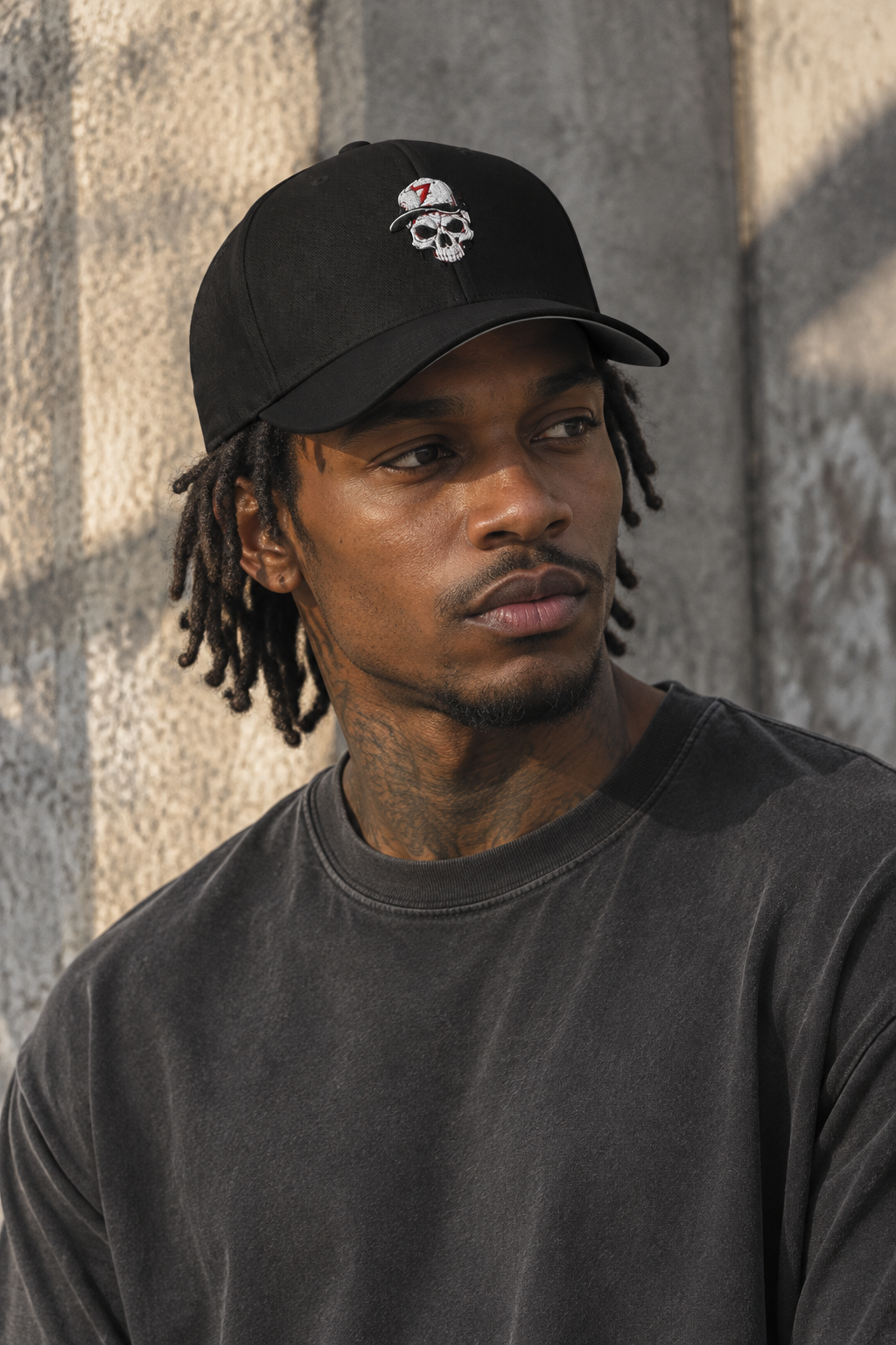 V7 Skull Fitted Hat