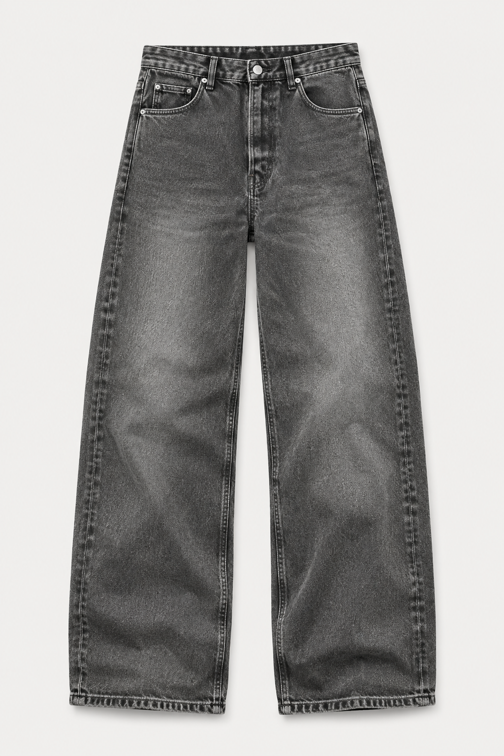 Jeans holgados negros lavados para hombre