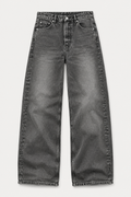 Jeans holgados negros lavados para hombre