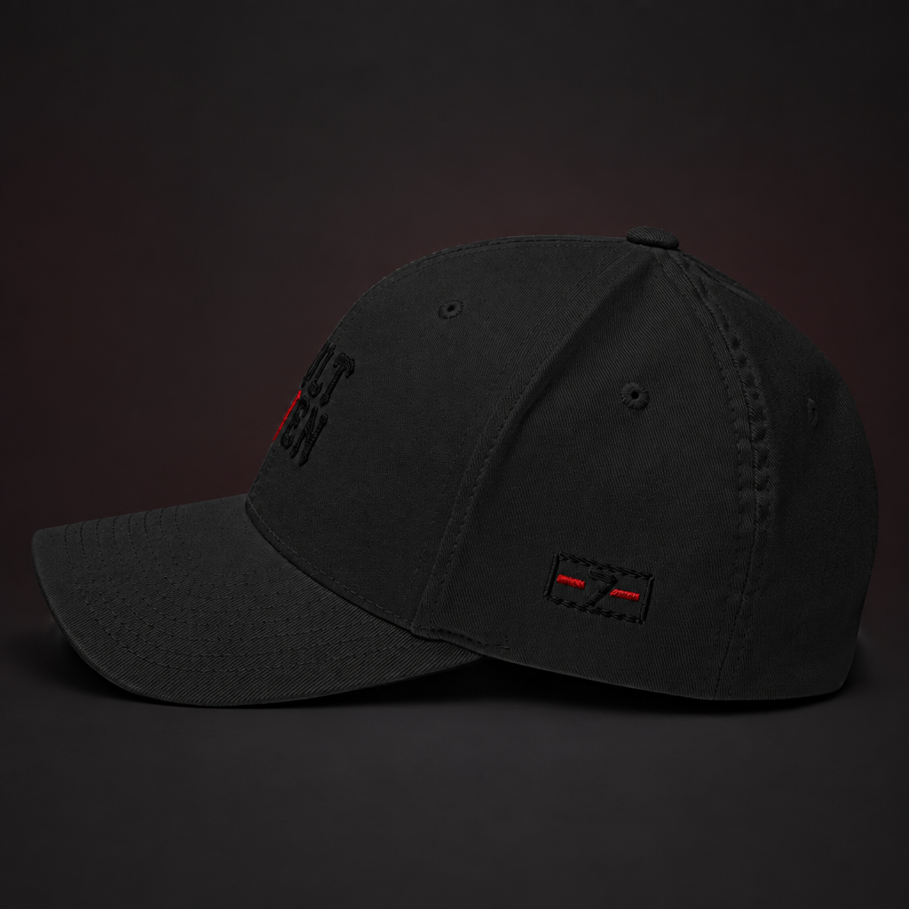 Gorra con logotipo V7 apilado