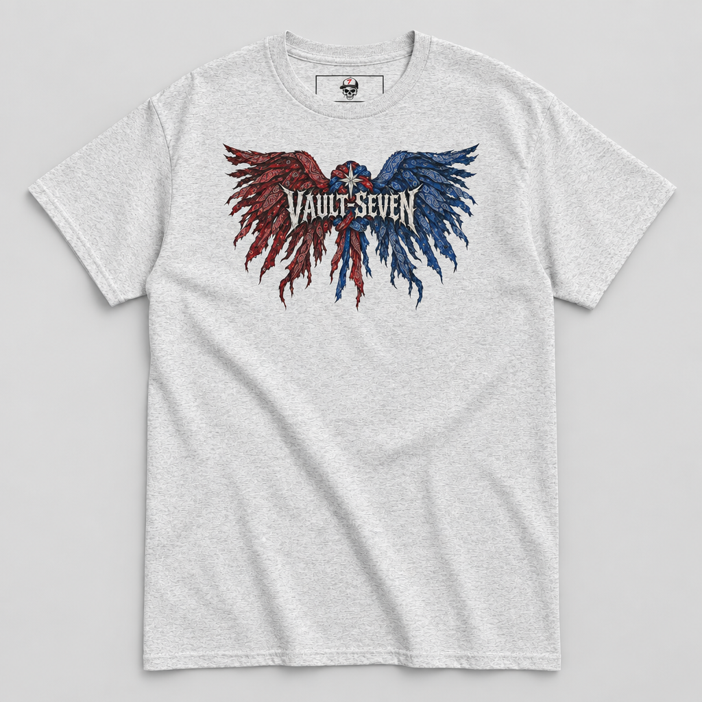 Camiseta con gráfico de alas y bandana Vault-Seven