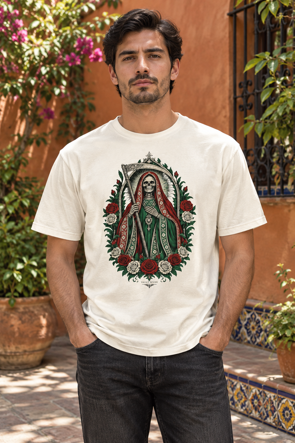 Playera gráfica de la Santa Muerte