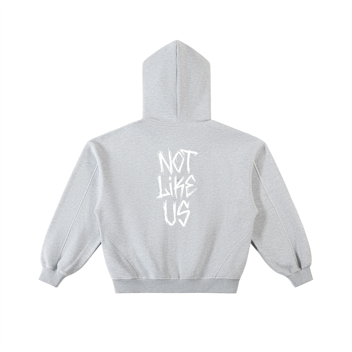 Gray hoodie with 'Devout Fear' logo on the back against a white background