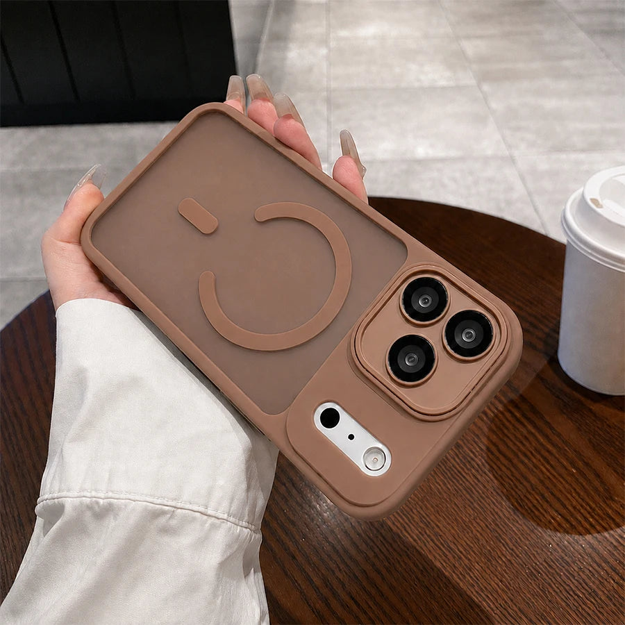 Magnetic iPhone Case | Wireless Charging Compatible, Shockproof with Camera Lens Protection