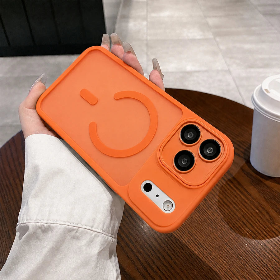Magnetic iPhone Case | Wireless Charging Compatible, Shockproof with Camera Lens Protection