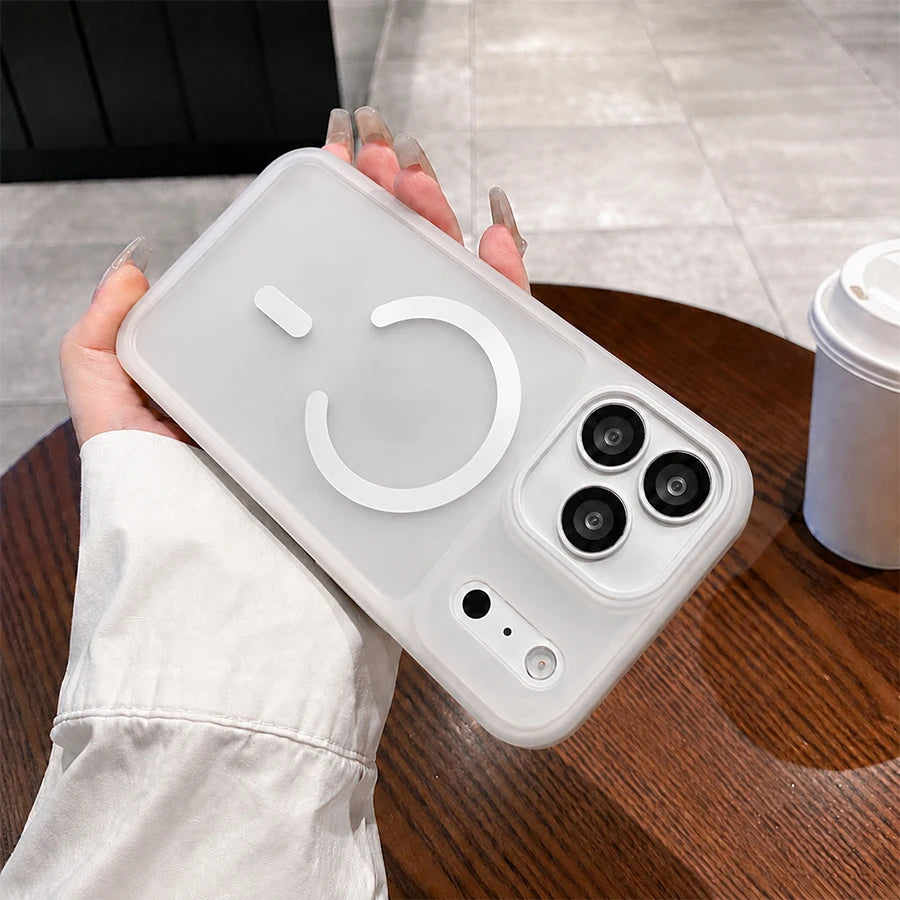Magnetic iPhone Case | Wireless Charging Compatible, Shockproof with Camera Lens Protection