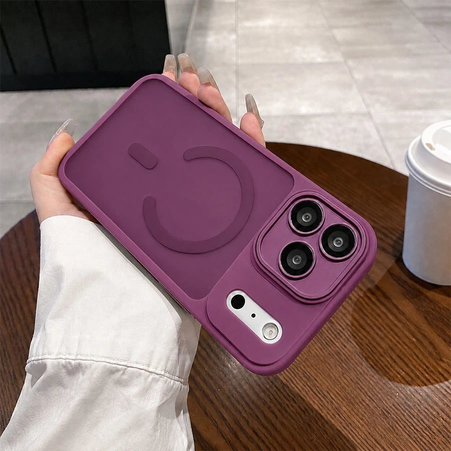 Magnetic iPhone Case | Wireless Charging Compatible, Shockproof with Camera Lens Protection