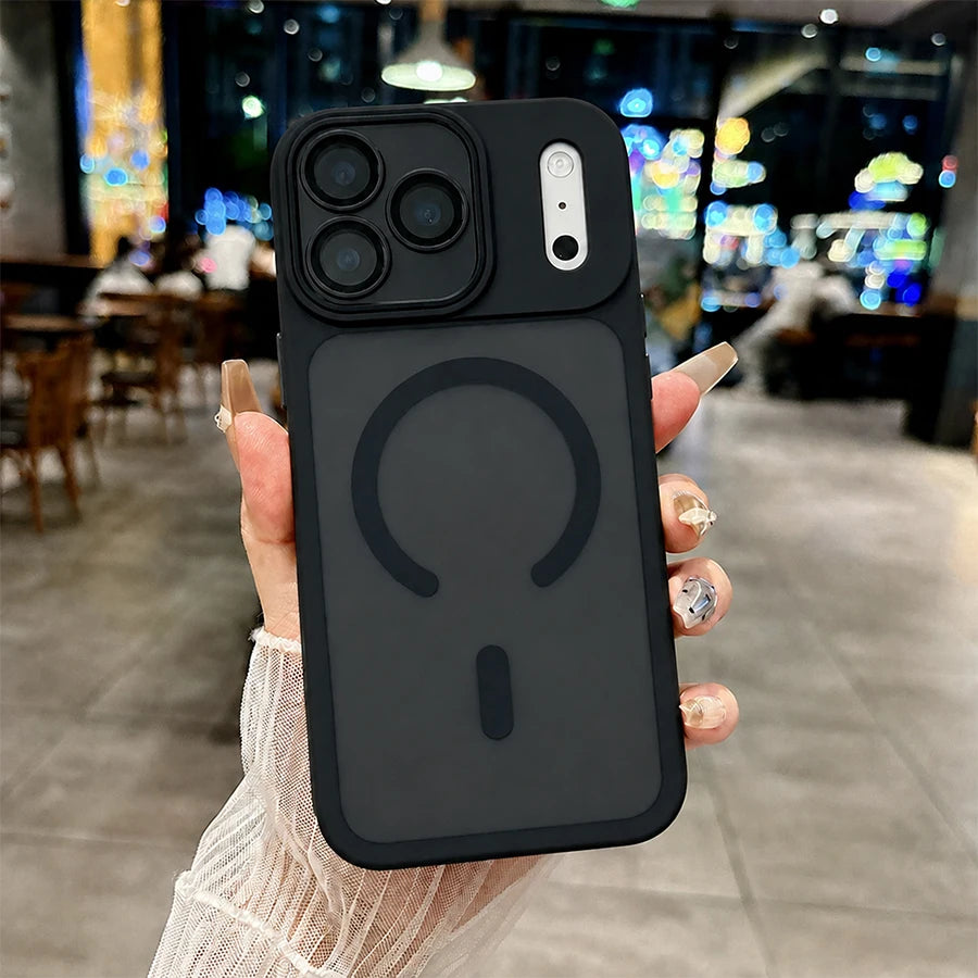 Magnetic iPhone Case | Wireless Charging Compatible, Shockproof with Camera Lens Protection