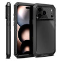 Heavy Duty Metal Armor iPhone Case | 360° Full Body Protection with Built-In Screen Protector