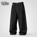 Black Baggy Graphic Jeans