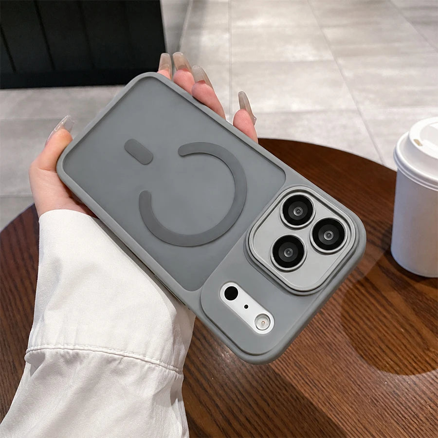 Magnetic iPhone Case | Wireless Charging Compatible, Shockproof with Camera Lens Protection
