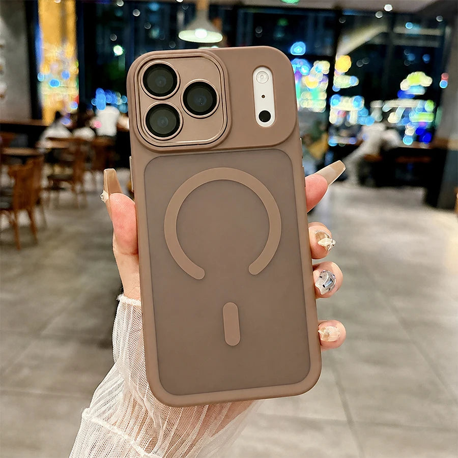 Magnetic iPhone Case | Wireless Charging Compatible, Shockproof with Camera Lens Protection