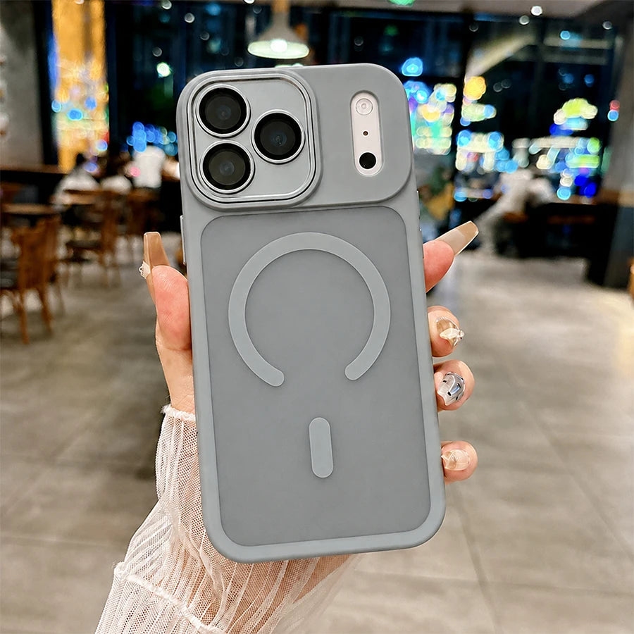 Magnetic iPhone Case | Wireless Charging Compatible, Shockproof with Camera Lens Protection