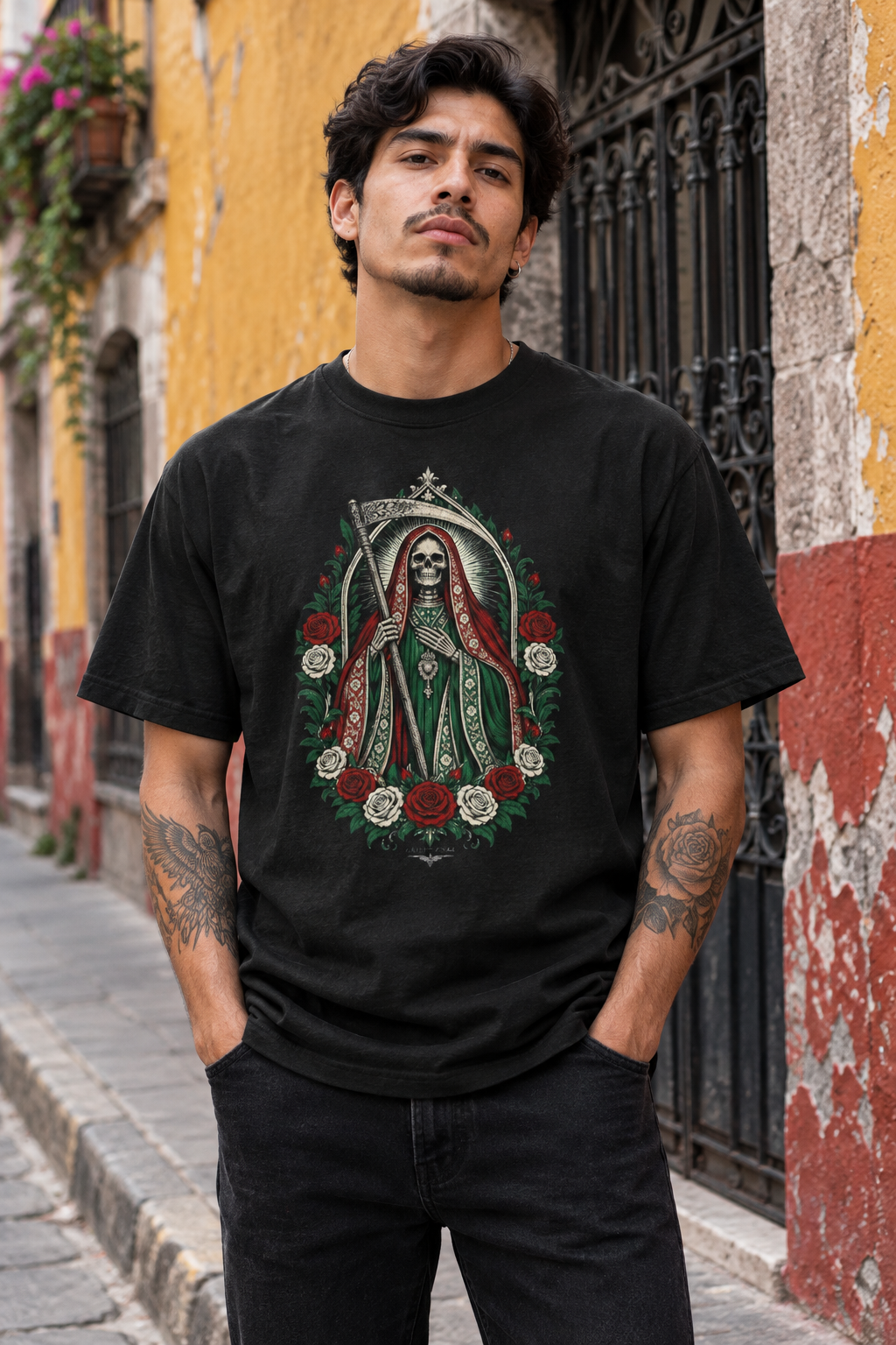 Playera gráfica de la Santa Muerte