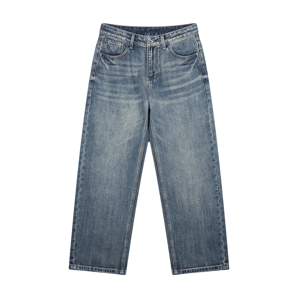 Men’s V7 Vintage Wash Straight-Leg Jeans