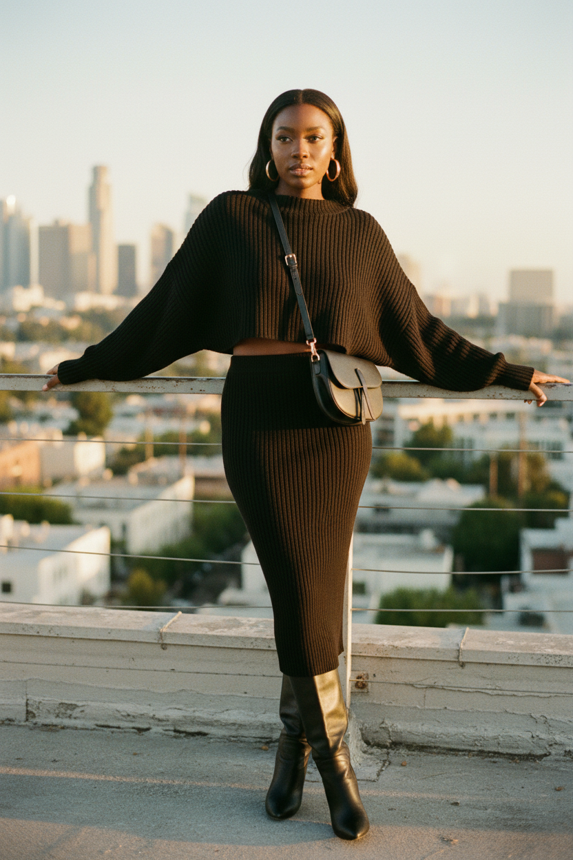 Black – Black Female, WeHo Rooftop Golden Hour