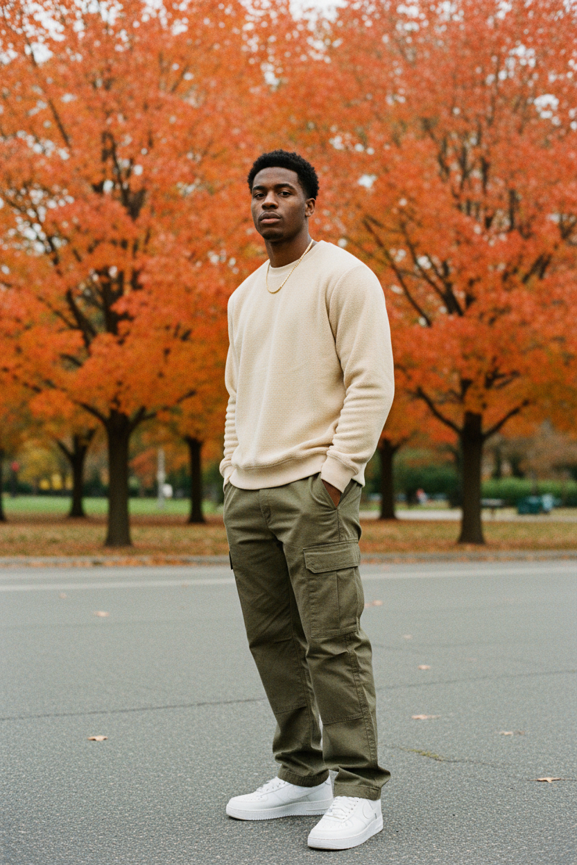 Black man cream park