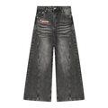 Women’s V7 Skeleton & Roses Wide-Leg Jeans
