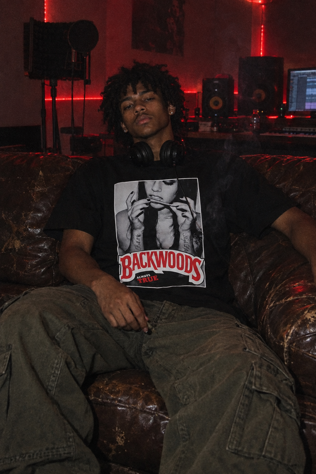 Black Oversized Graphic Tee - Boxy Cotton Streetwear T-Shirt