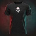 Black Heather Vault-Seven Skull Graphic Tee, full front view