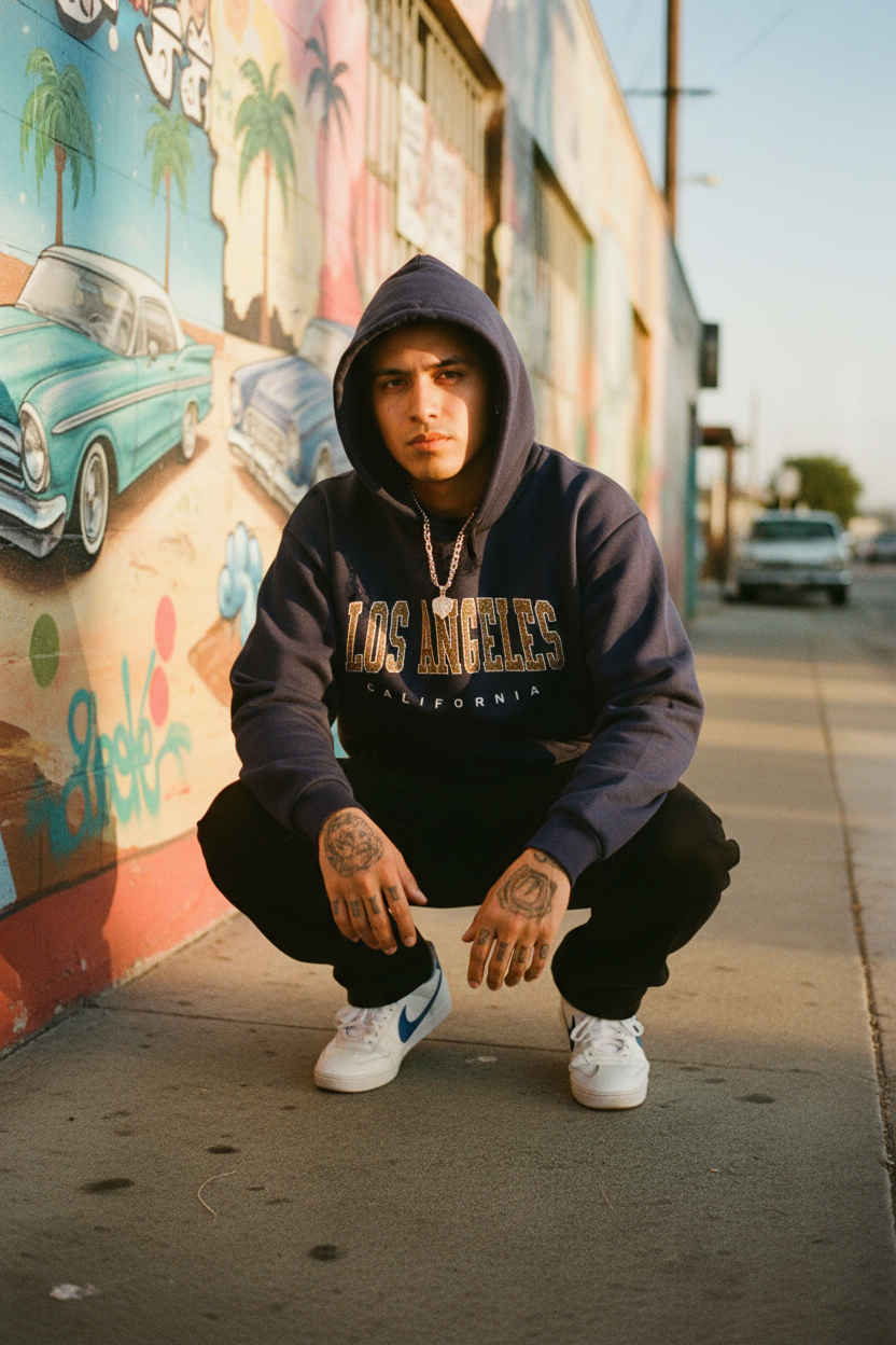 Mexican man navy hoodie