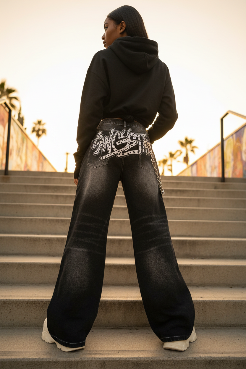 Shot 3 – Black Female, East LA Steps Low Angle